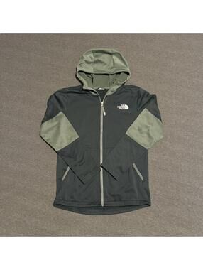 The North Face green and black hoodie for kids